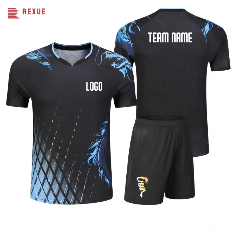 Table Tennis Uniform - Drucken Badminton Tennis T-shirt für Männer