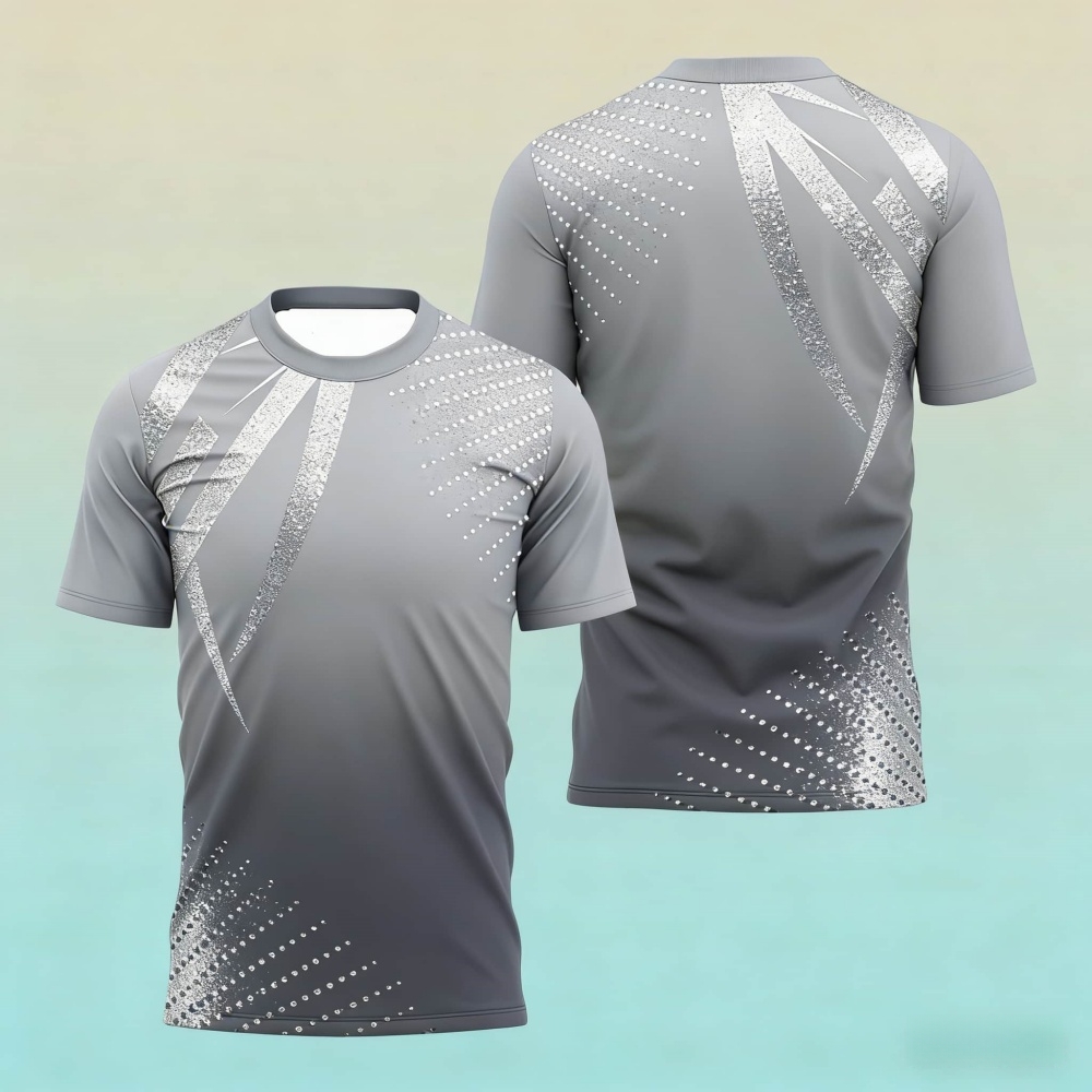 Table Tennis Uniform - Modisches Herren-Sommer-Tischtennis-Trainingsshirt T-Shirt Outdoor-Tennis-Uniform O-Ausschnitt Kurzarm
