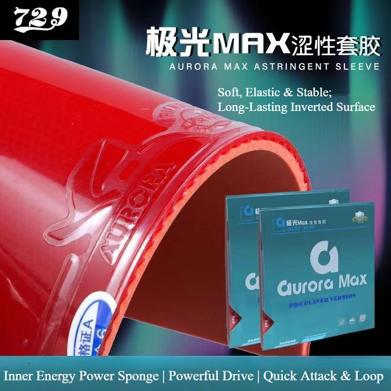 Table Tennis Rubber Anti Spin - 729 Friendship Aurora Max Tischtennisbelag Nicht-Klebender