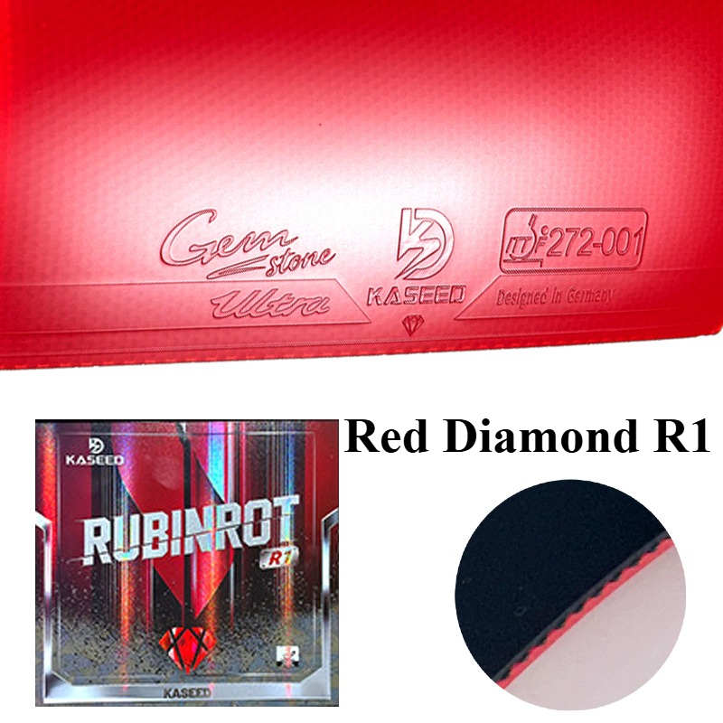 Table Tennis Rubber Anti Spin - KASEED Red Diamond R1 Tischtennisbelag mit