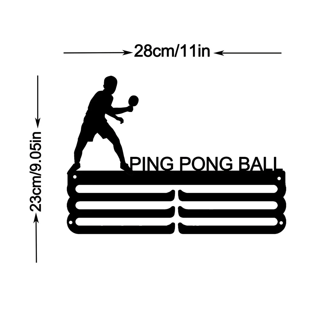 Table Tennis Ranking - CIFBUY Metall-Wandkunst Sportmedaillenhalter Softball Reitsport Kajak