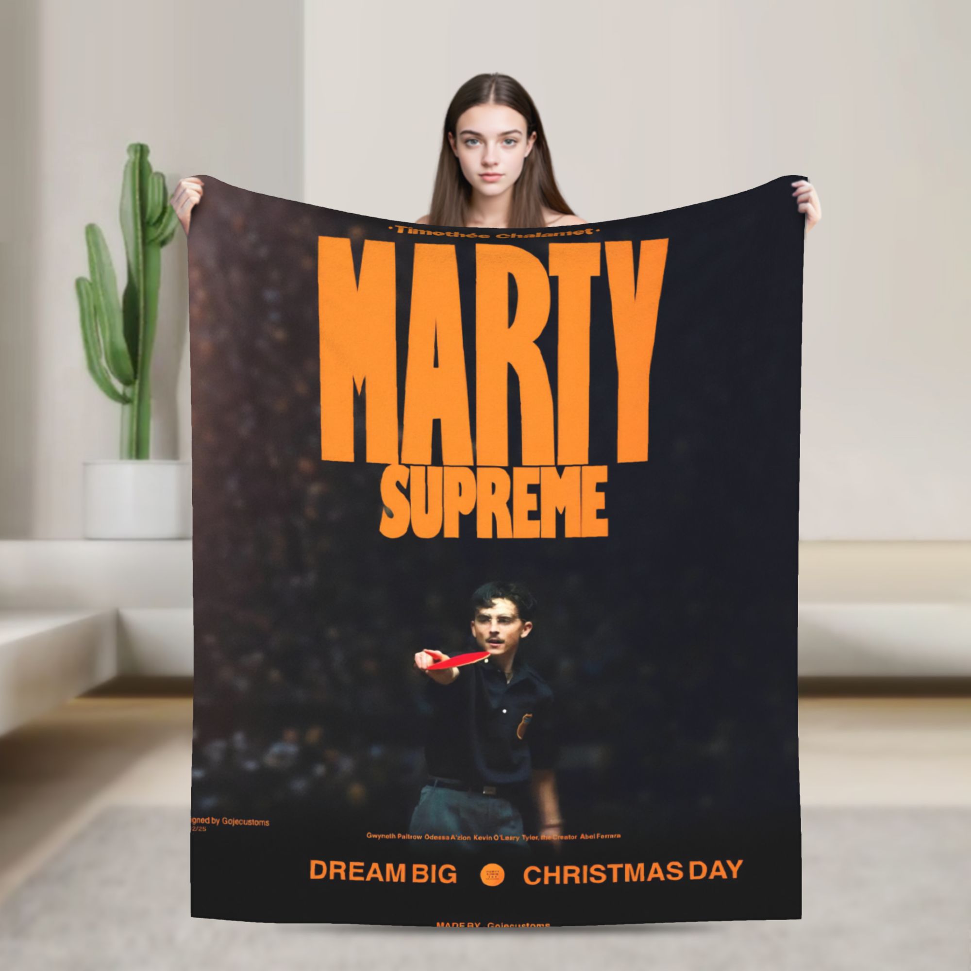 Table Tennis Marty Supreme - Marty Supreme Decken, Flanell, ganzjährig nutzbar,