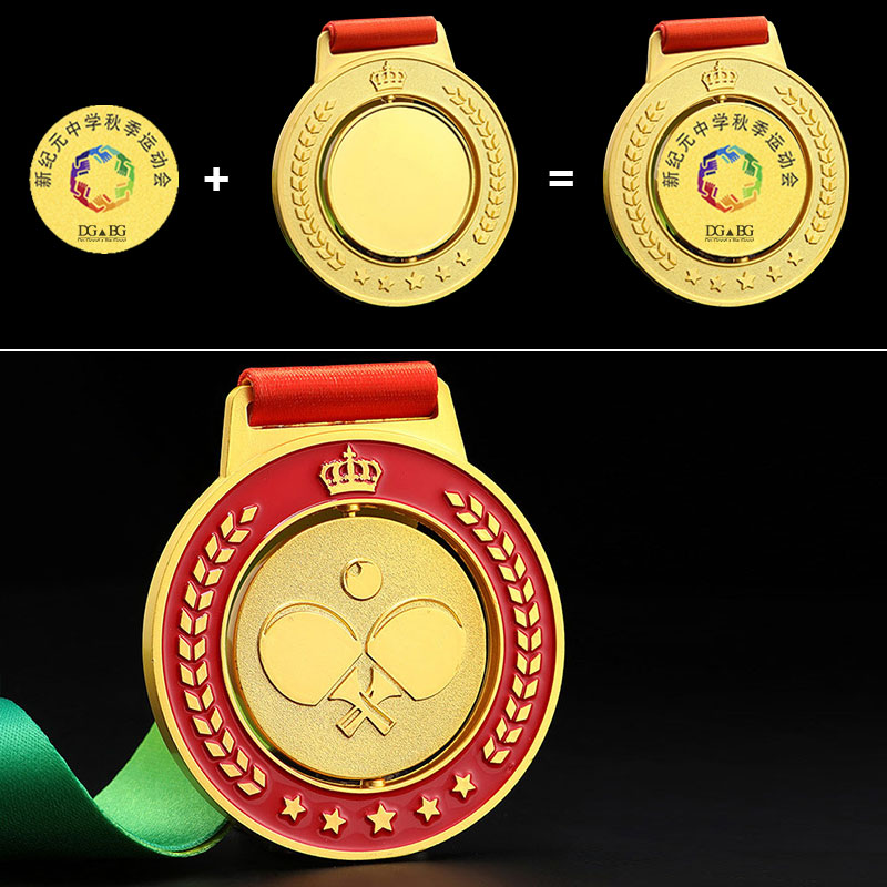 Tischtennis-Medaillen aus Gold – Table Tennis Club Bewertung und Preis